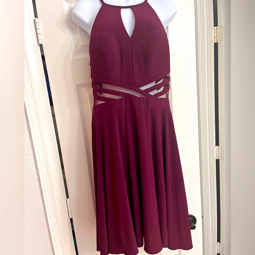 Burgundy formal dress, size 8